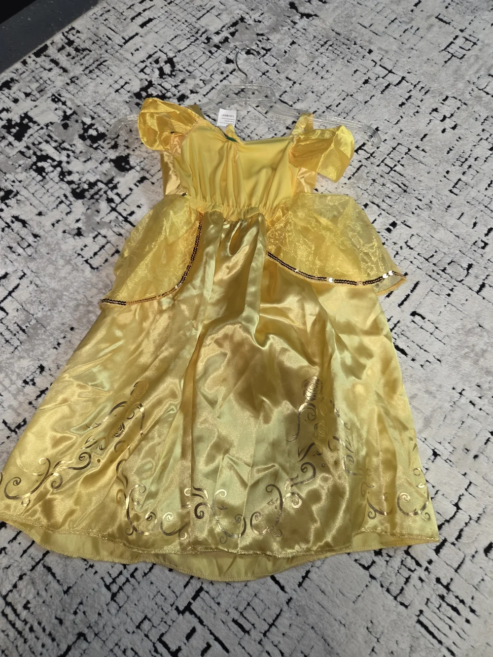 Kids Yellow Princess Costume Dress - Belle Style SIZE 4 / 6x
